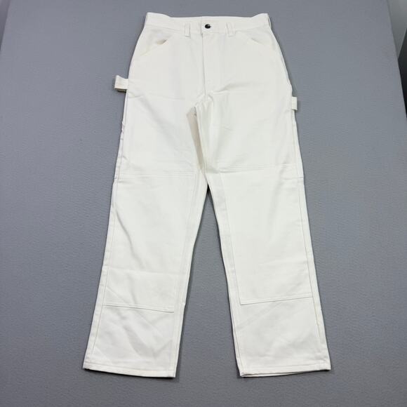 Vintage Other - Vintage Centaur Double Knee Painter Pants Men's 30x30 White Canvas Carpenter NEW
